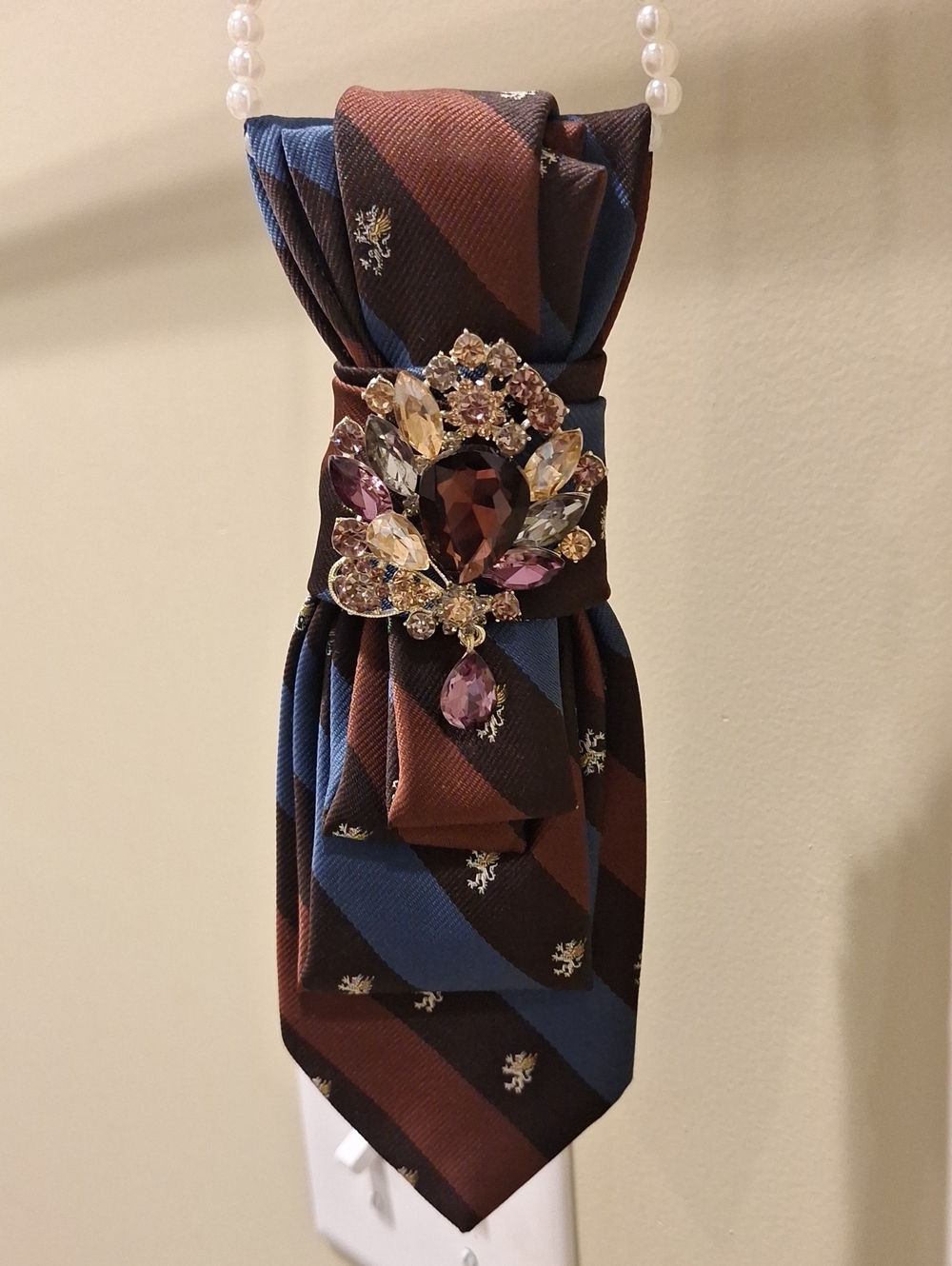 Berry Burk Upcycled Necktie Necklace